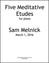 Five Meditative Etudes piano sheet music cover